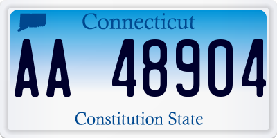 CT license plate AA48904