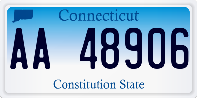 CT license plate AA48906