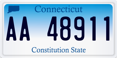 CT license plate AA48911