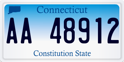 CT license plate AA48912