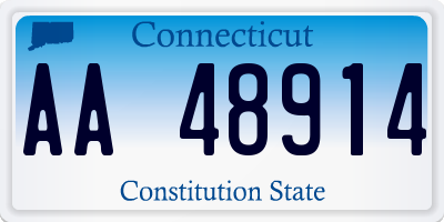 CT license plate AA48914