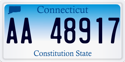 CT license plate AA48917