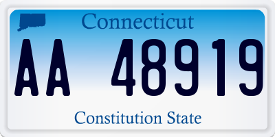 CT license plate AA48919