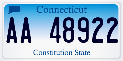 CT license plate AA48922