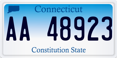 CT license plate AA48923