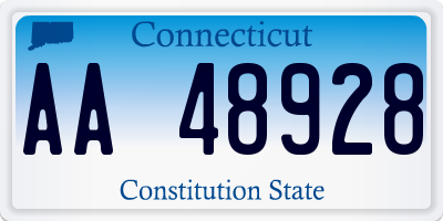 CT license plate AA48928