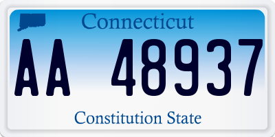 CT license plate AA48937