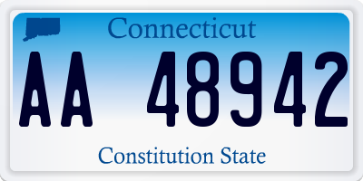 CT license plate AA48942