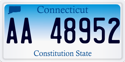 CT license plate AA48952