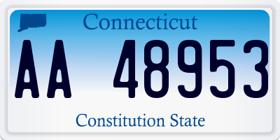 CT license plate AA48953