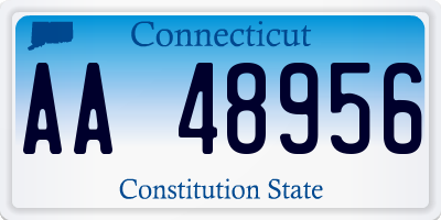 CT license plate AA48956
