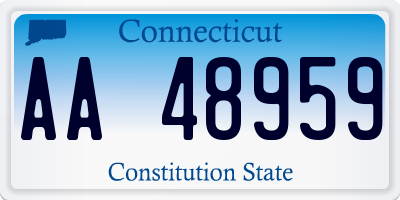 CT license plate AA48959