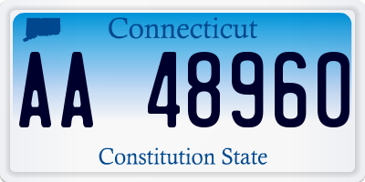 CT license plate AA48960