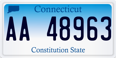 CT license plate AA48963