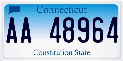 CT license plate AA48964