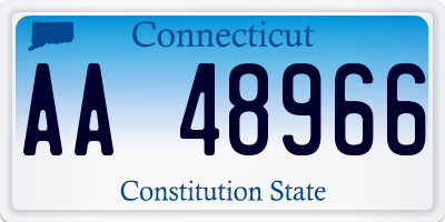 CT license plate AA48966