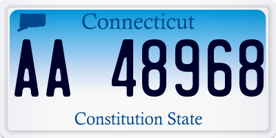 CT license plate AA48968