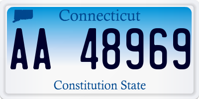 CT license plate AA48969