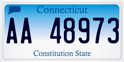 CT license plate AA48973