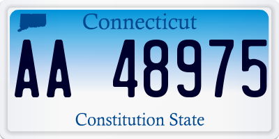 CT license plate AA48975