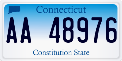 CT license plate AA48976