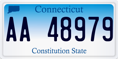 CT license plate AA48979