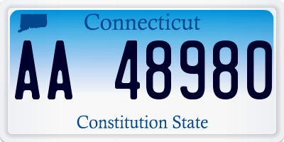CT license plate AA48980
