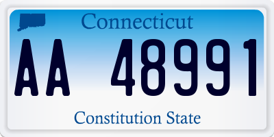 CT license plate AA48991