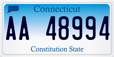 CT license plate AA48994
