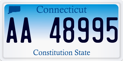 CT license plate AA48995