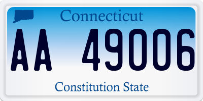 CT license plate AA49006