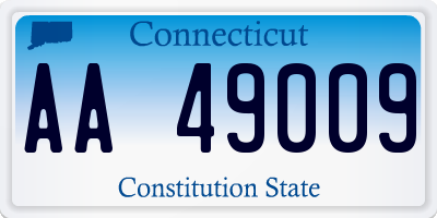 CT license plate AA49009