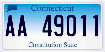 CT license plate AA49011