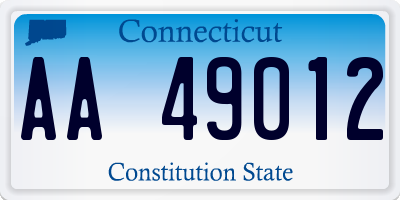 CT license plate AA49012