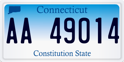 CT license plate AA49014