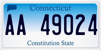 CT license plate AA49024