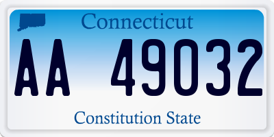 CT license plate AA49032