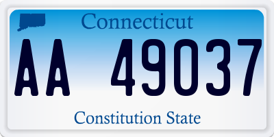 CT license plate AA49037