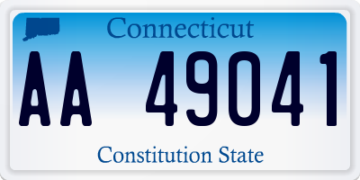 CT license plate AA49041