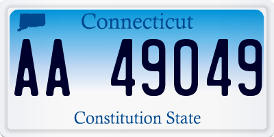 CT license plate AA49049