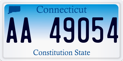CT license plate AA49054