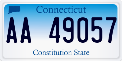 CT license plate AA49057