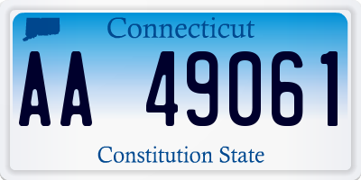 CT license plate AA49061