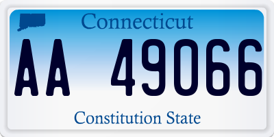CT license plate AA49066