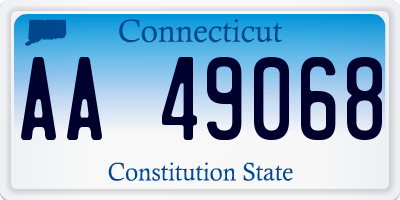 CT license plate AA49068