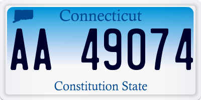 CT license plate AA49074