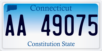 CT license plate AA49075