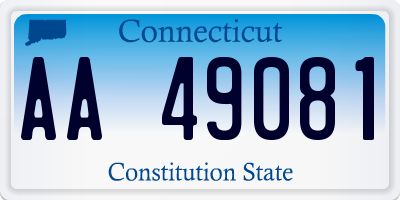 CT license plate AA49081