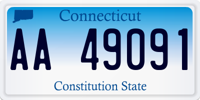 CT license plate AA49091