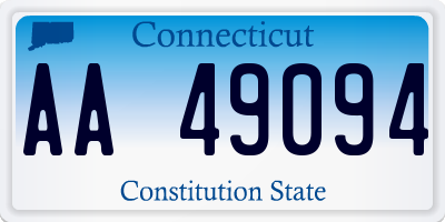 CT license plate AA49094